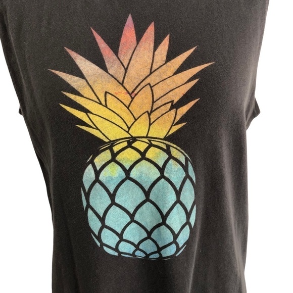 Chaser Pineapple Graphic Sleeveless Tee Brown Size Large - Picture 2 of 7